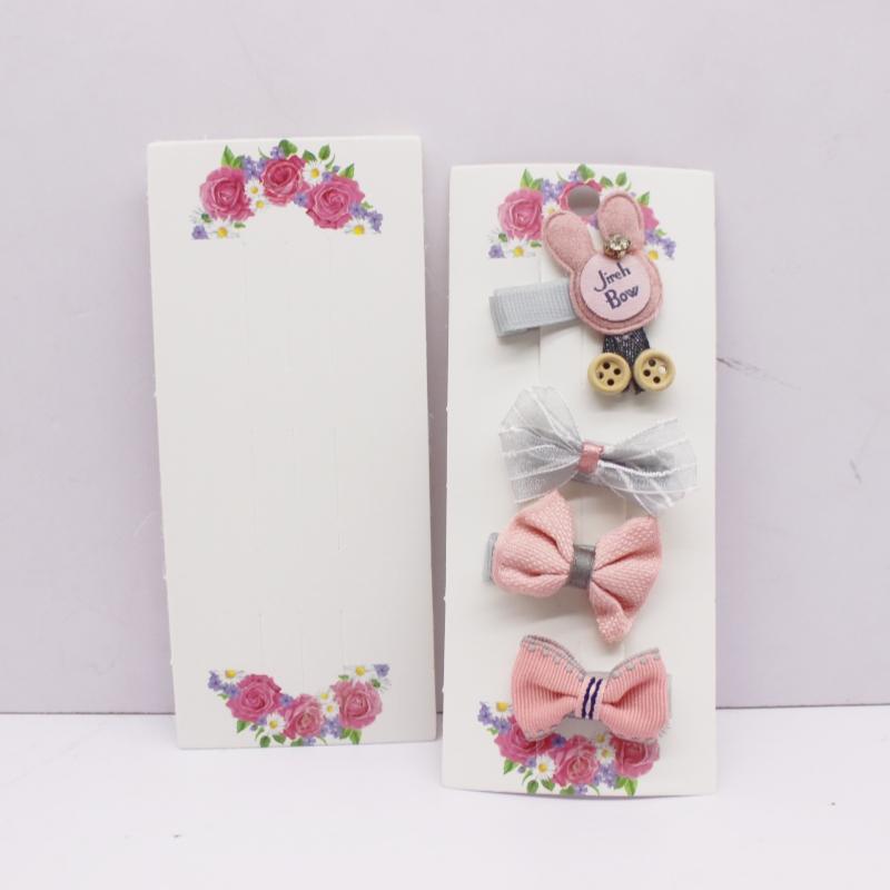 50pcs 15.5x6.5cm White/black/kraft Paper Color Multi Style Hair Clip Display Cards