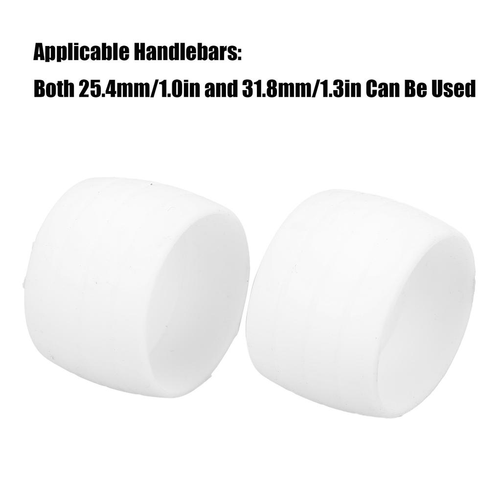 Bike Silicone Elastic Strap Fixing Ring Tape Plug Bike Handlebar Fixing Belt Ring SleeveWhite