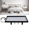 Bedside Shelf with Cup Holder Carbon Steel Bunk Bed Tray Clip On Nightstand with Hooks for College Dorm Room Table Storage
