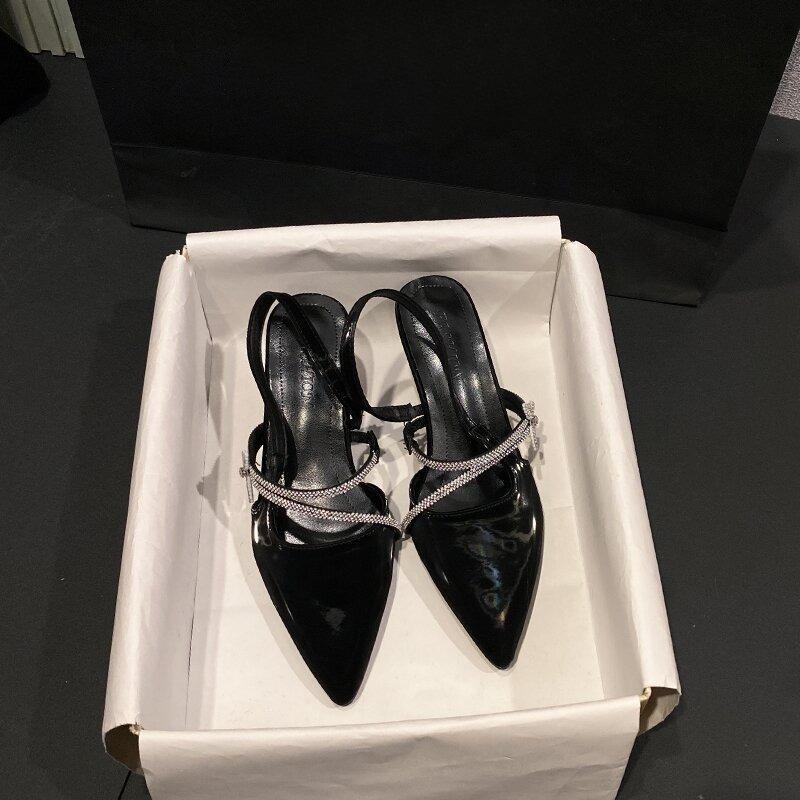 Fashion Korean Version Pointed Toe High Heels Women's Foreign Style 2025 Explosive Temperament Sandals