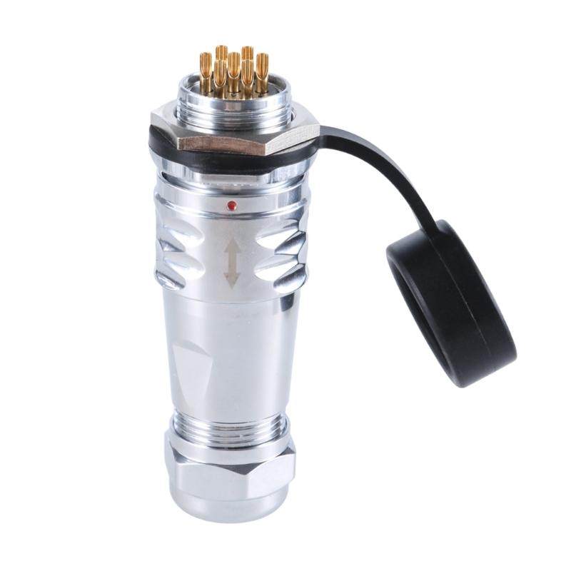 SF2010 Waterproof Industrial Connector SF2012 Female Plug & Male Socket IP67 2Pin to 12Pin For 20mm Panel Mount