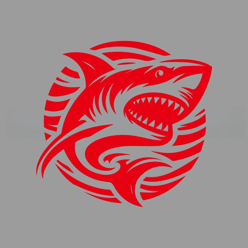 Shark surfing with teeth bared creative&funny stickers for cartoon fans&lover,high quality for car trucks motorcycles &laptops