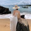 Loose and Thin, High-end Shell Hollow Decorative Design, White Holiday Dress, Beach Dress