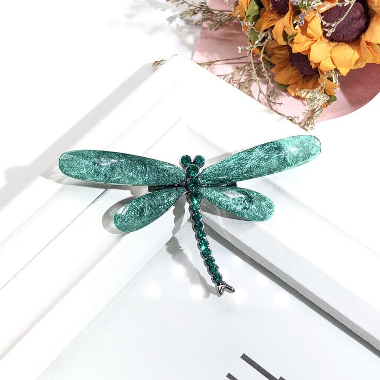Creative and literary simplicity Crystal Dragonfly brooch Femininity versatile personality pin Silk scarf buckle Retro suit accessories