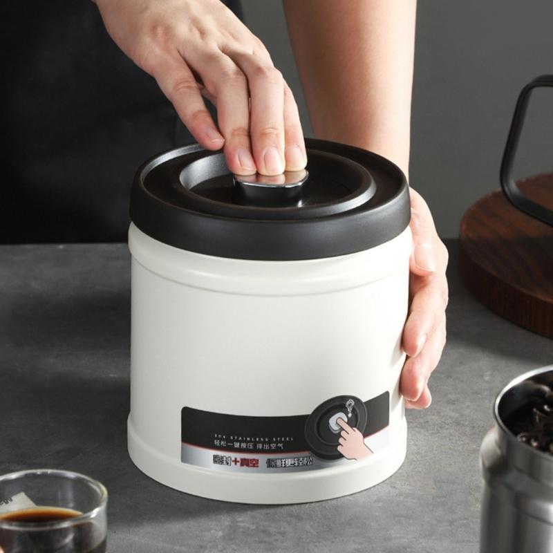 Vacuum Container for Food Preservation Modern Vacuum Seal Freshness Container Large Canister Home Organizations