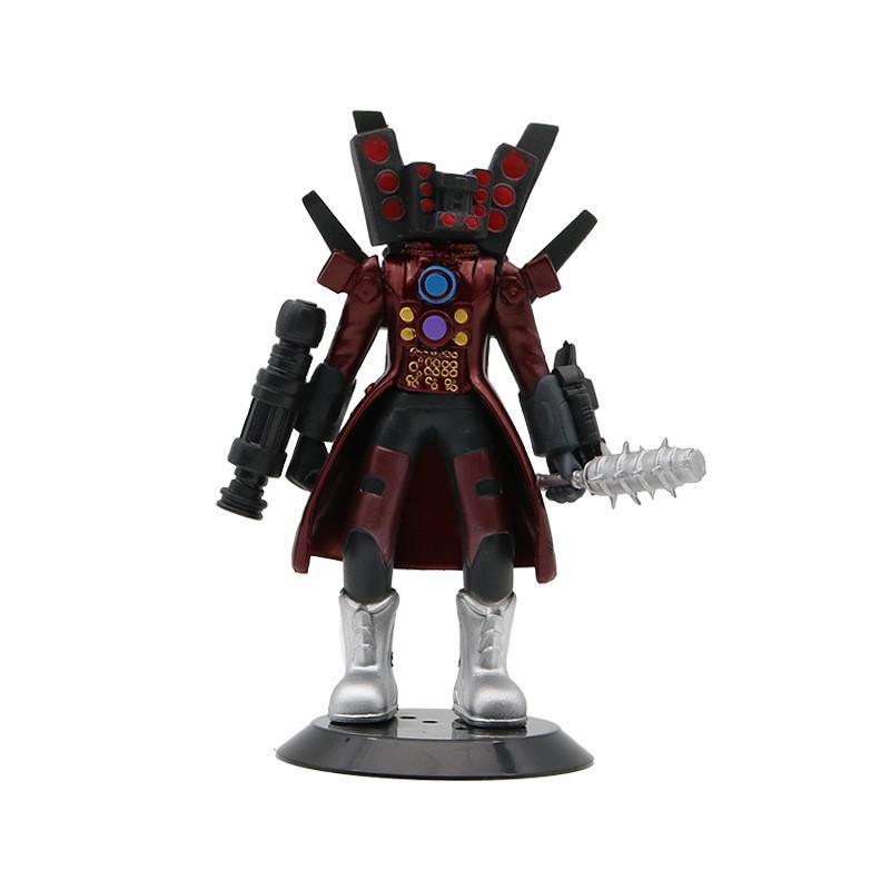 High Quality Pvc Titan Clock Man Figure Large Golden Warrior Model For Collectors