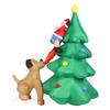 Dog Bite Old Man"s Christmas Tree LED Growing Inflatable Christmas Tree for Outdoor Grden Yard EU