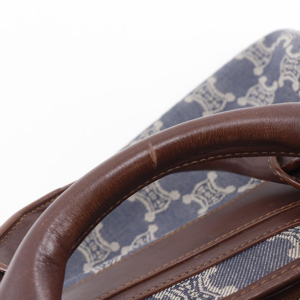 CELINE Boogie back Handbag Macadam Blue / Brown denim Women Used