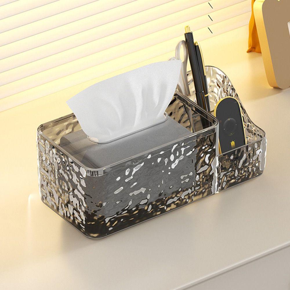 Plastic Desktop Tissue Box Large Capacity Paper Towel Holder Living Room