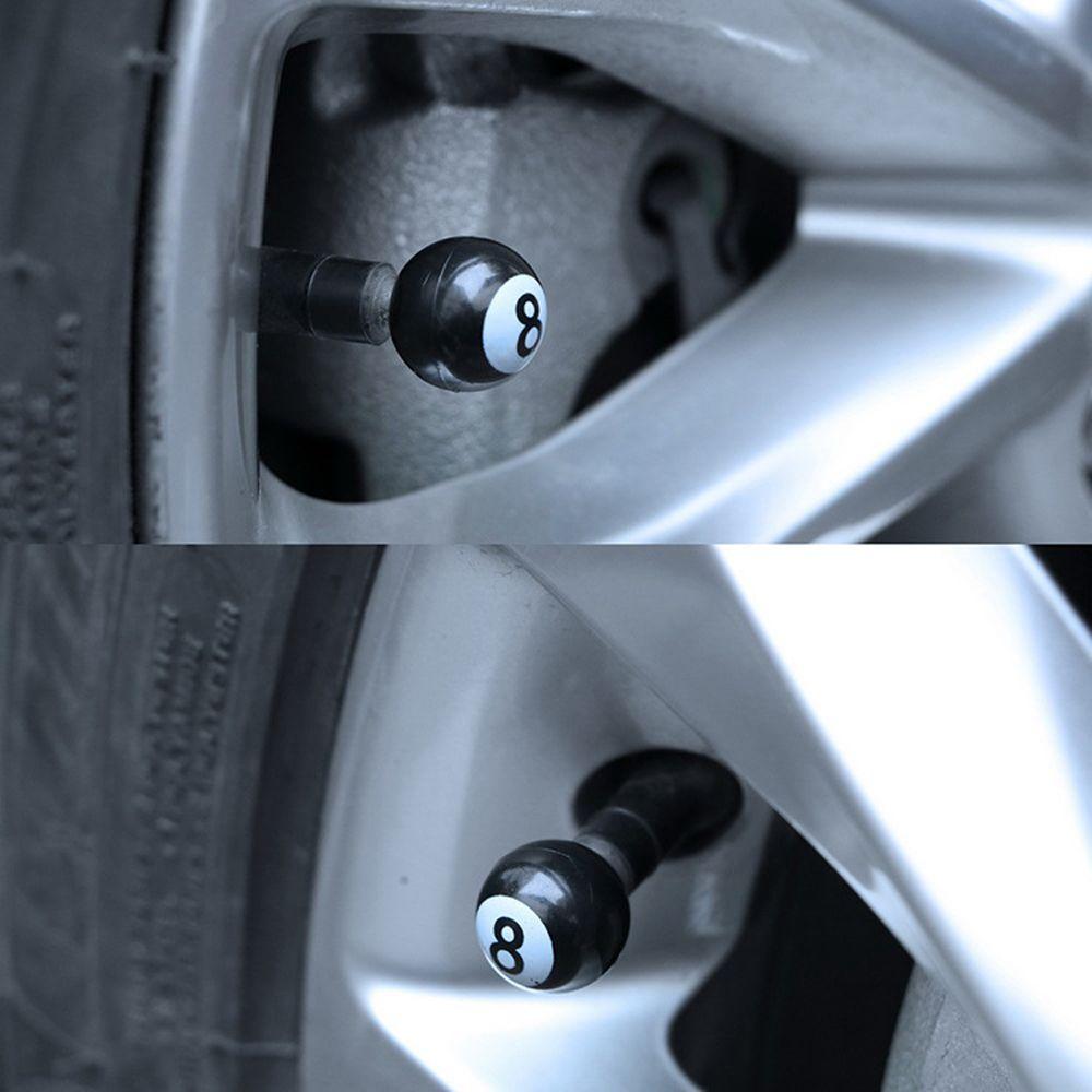 Dustproof "Pool 8 Ball" Wheel Rims Tyre Stem Air Caps Dust Cover Valve Stem Caps Wheel Caps