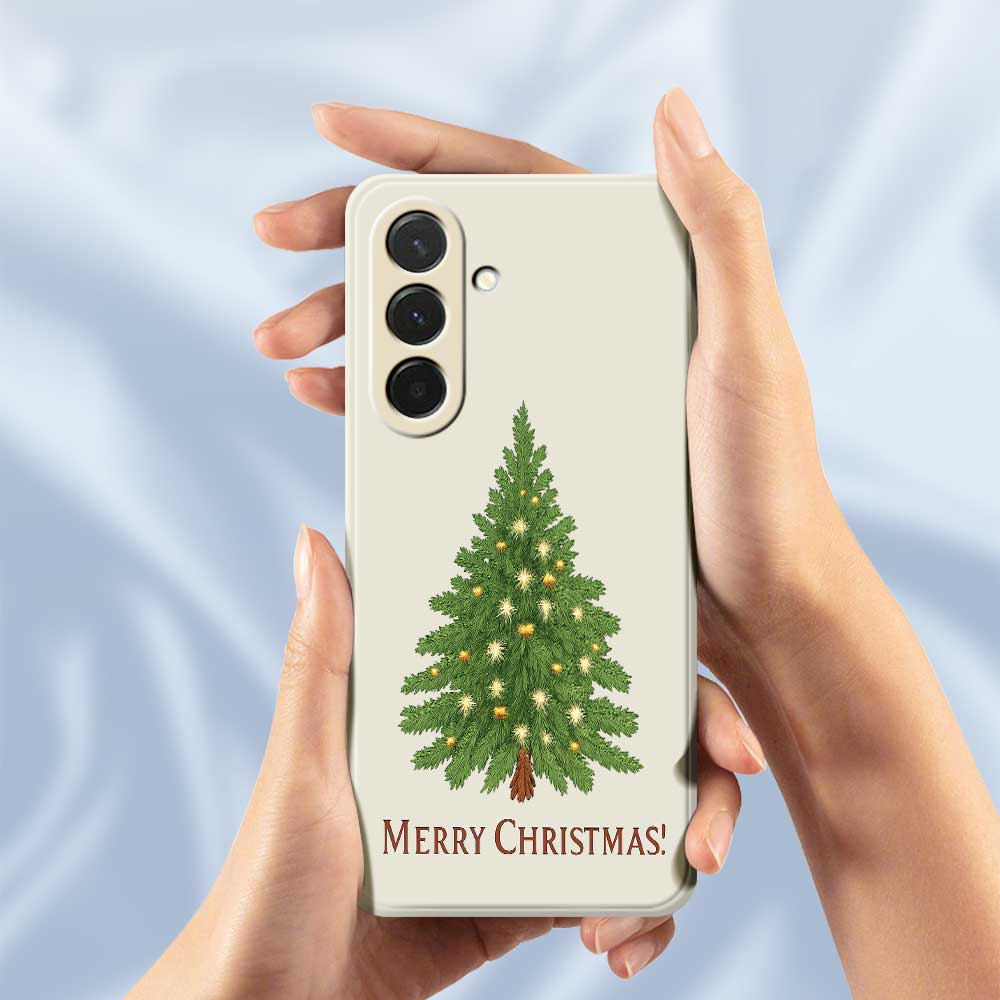 For Samsung Galaxy A36 5G Case Christmas Tree Pattern Printing Straight Edge TPU Phone Back Cover
