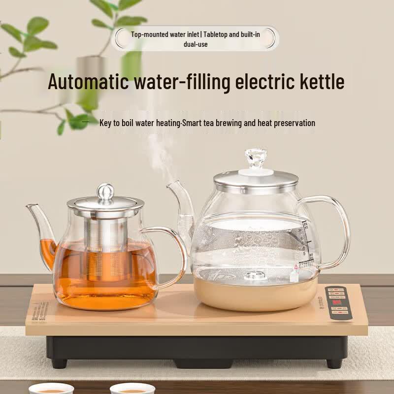 Ronshen 0.8L Automatic Electric Tea Kettle with Bottom Water Supply CN plug (adapter included)