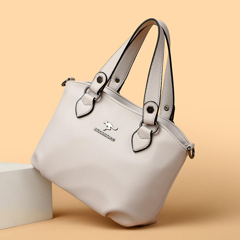 New Women's Bag Handbag Fashion Mother's Food Basket Bag Simple Korean Style Trendy One-shoulder Crossbody Bag Large Capacity