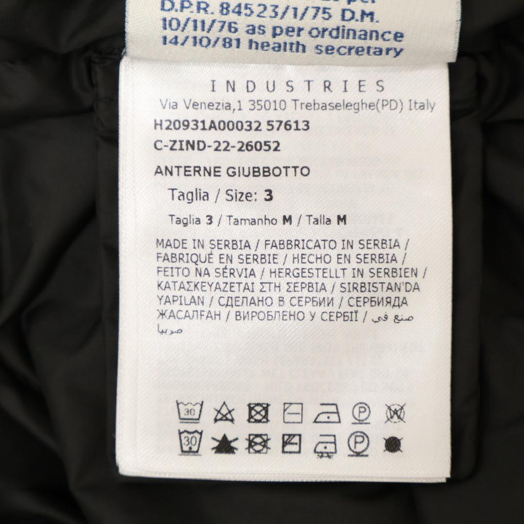 Moncler [22 Years Made] ANTERNE Short Down Jacket 3 blackUsed