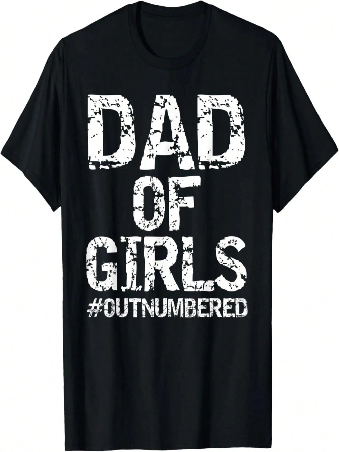 unisex Father Gift From Daughters Funny Dad Of Girls #Outnumbered T-Shirt S разноцветный
