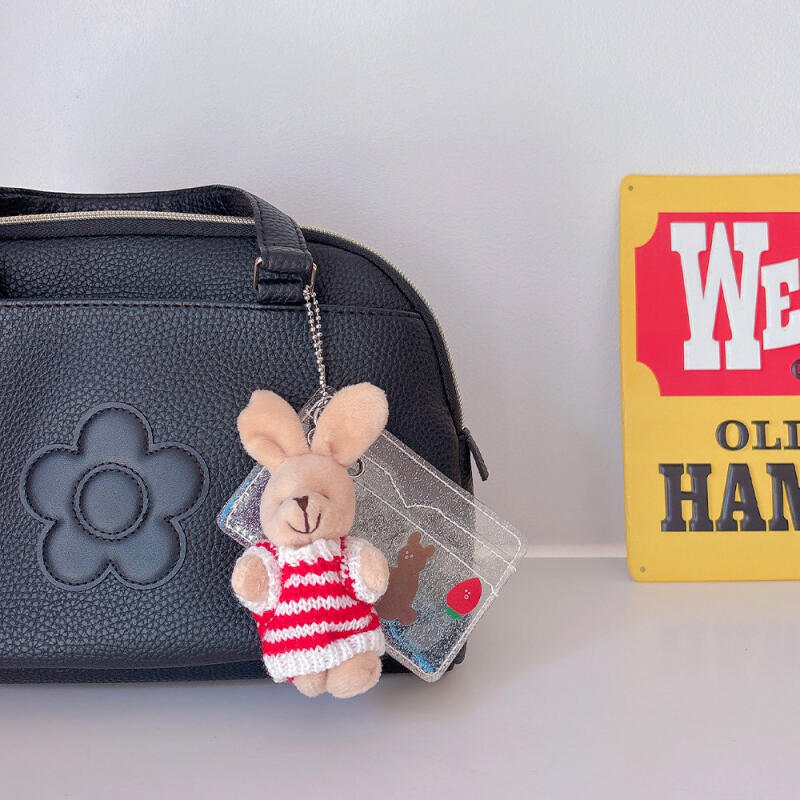 Rabbit Bear Glitter Card Wallet Keychain (4 Types)