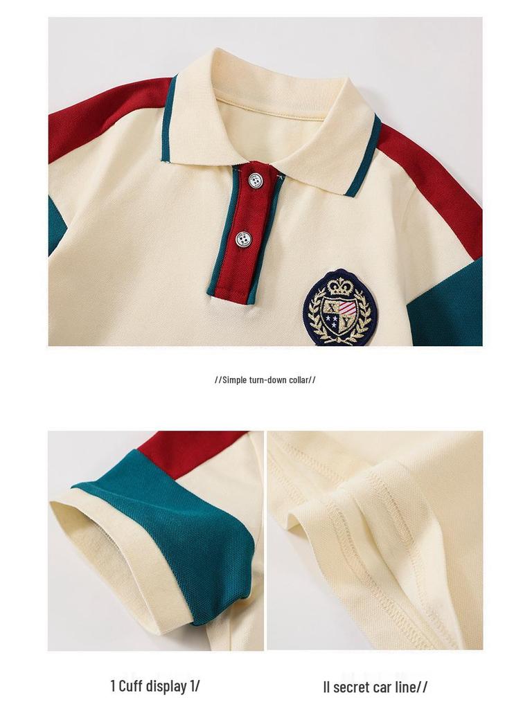 Children's Pure Cotton School Uniform Set for Summer, Spring & Autumn