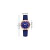 Women's Leather Watch Gold Round Dial Rhinestone Decoration Easy-to-Read Face Leather Strap
