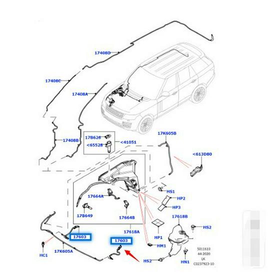 LR083282: Executive Bonnet Washer Jet for 2013 Land Rover Range Rover.