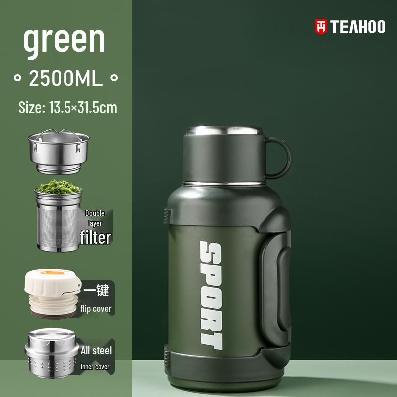 Qihu Large Capacity Stainless Steel Thermos Flask for Outdoor, Car & Home Travel