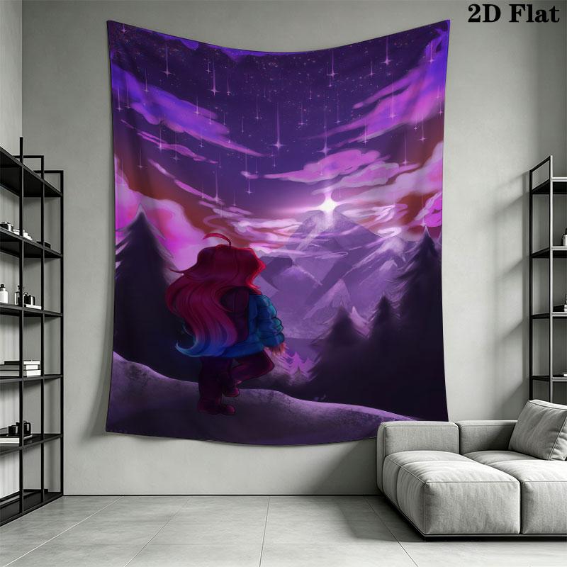 Celeste Aura Wall Hanging Printed Fabric Blanket Decorative Tapestries for Bedroom Living Room Home Decor