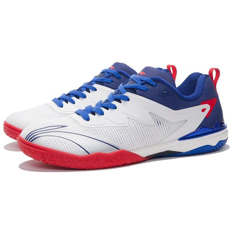 Li Ning Qilin 2.0 Fabric Rebound Material Table Tennis Low-Top Training Shoes Men sneaker White Blue Red APPR001-2