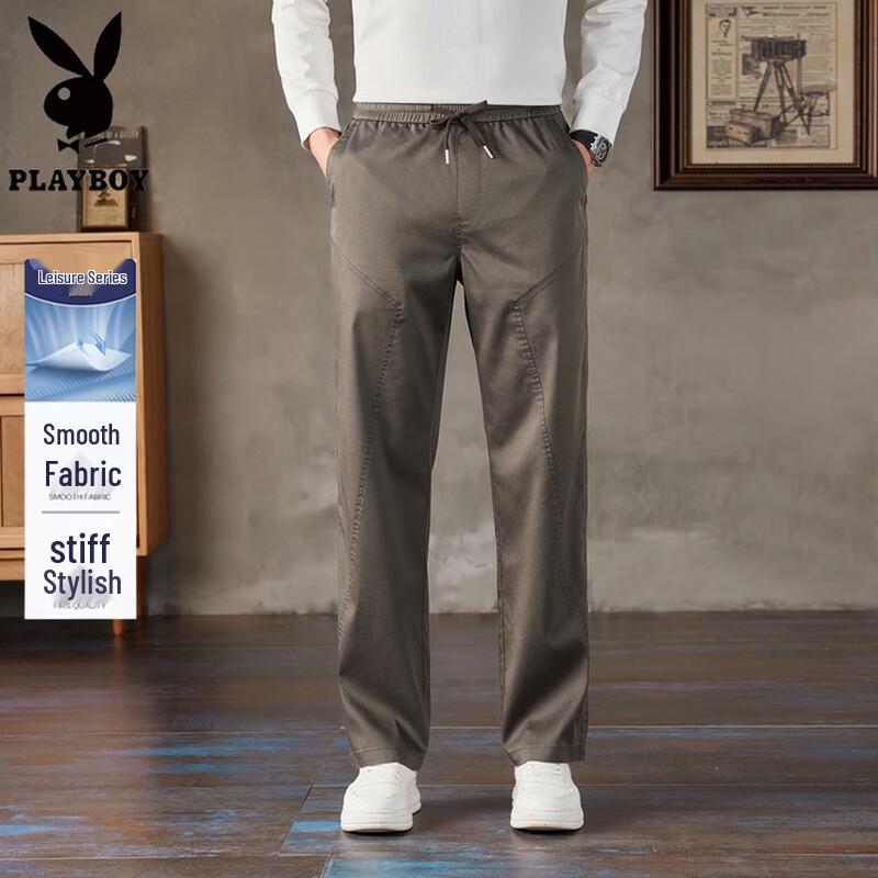 Мужские повседневные брюки прямого кроя PLAYBOY 2XL хаки