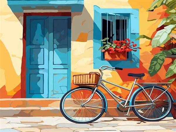 5D Diy Diamond Painting Mosaic Door House Full Square Round Embroidery Landscape Building Mosaic Home Decor