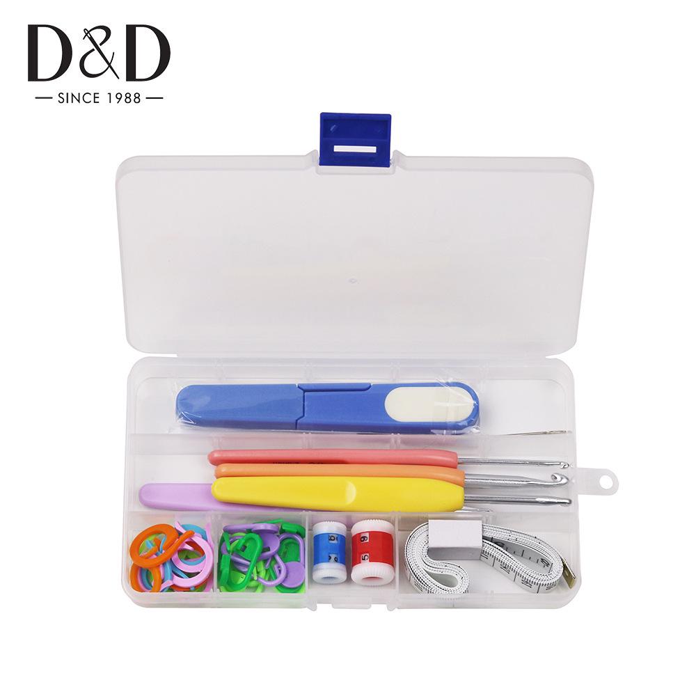 Unelte pentru tricotat din lână DIY pentru începători: Set de croșete cu capete duble și kit de materiale