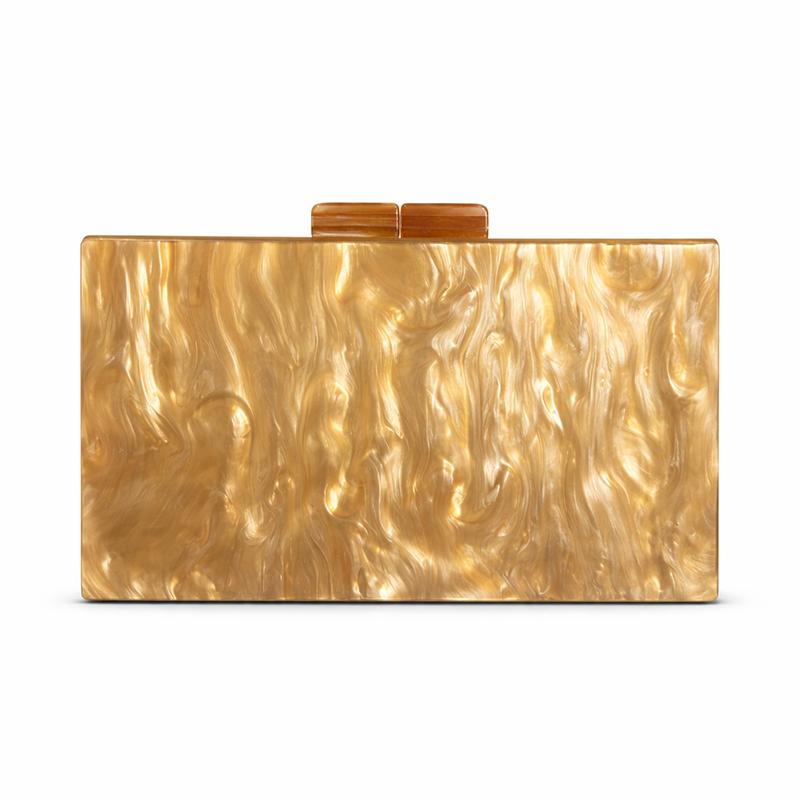Shoulder Bag New Pearlized Acrylic Banquet Ladies Crossbody Evening Wedding Clutch Bags Crystal Original Brand Wallet Eco Pouch