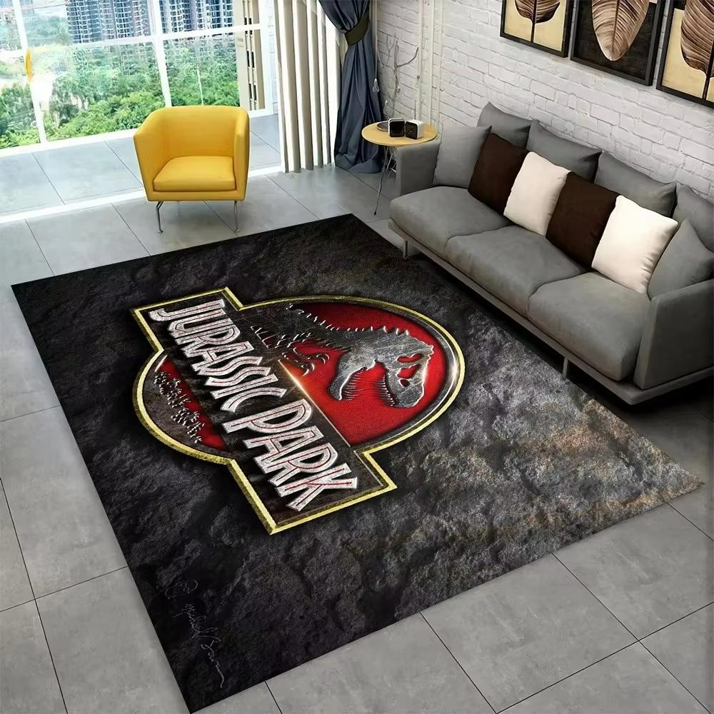  3D J-Jurassic Park Dinosaur Carpet Large Area Rug Bedroom Kids Playroom Floor Mat NonSlip Living Room Decor Fun Sofa