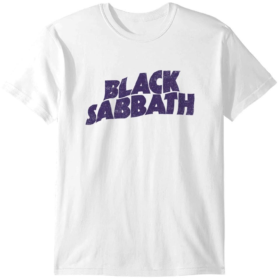 Black-Sabbath Wavy Logo Heavy Metal Rock Official Tee T-Shirt Mens Unisex Classic T-shirt Men's - WHITE