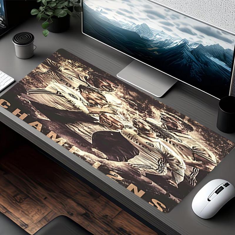 Football team Madrid Print Mouse Pad, for Keyboard Pad Laptop PC Mat for Office Home Use, Desk Decor, Perfect Birthday Gift for Gamers