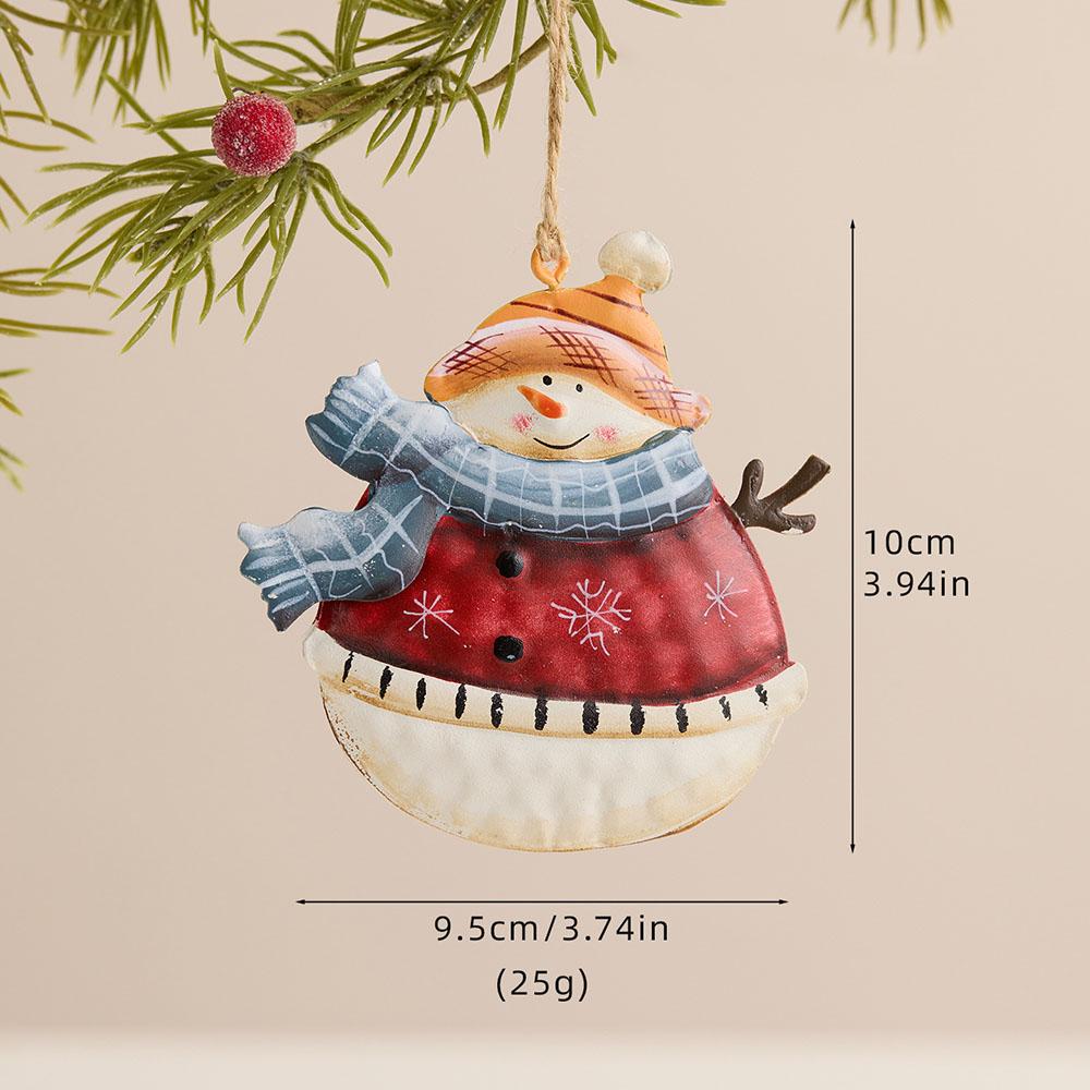 Metal Christmas Hanging Ornament Lightweight Christmas Sweater Ornament Character Candy Cane Ornament Festive For Christmas Tree