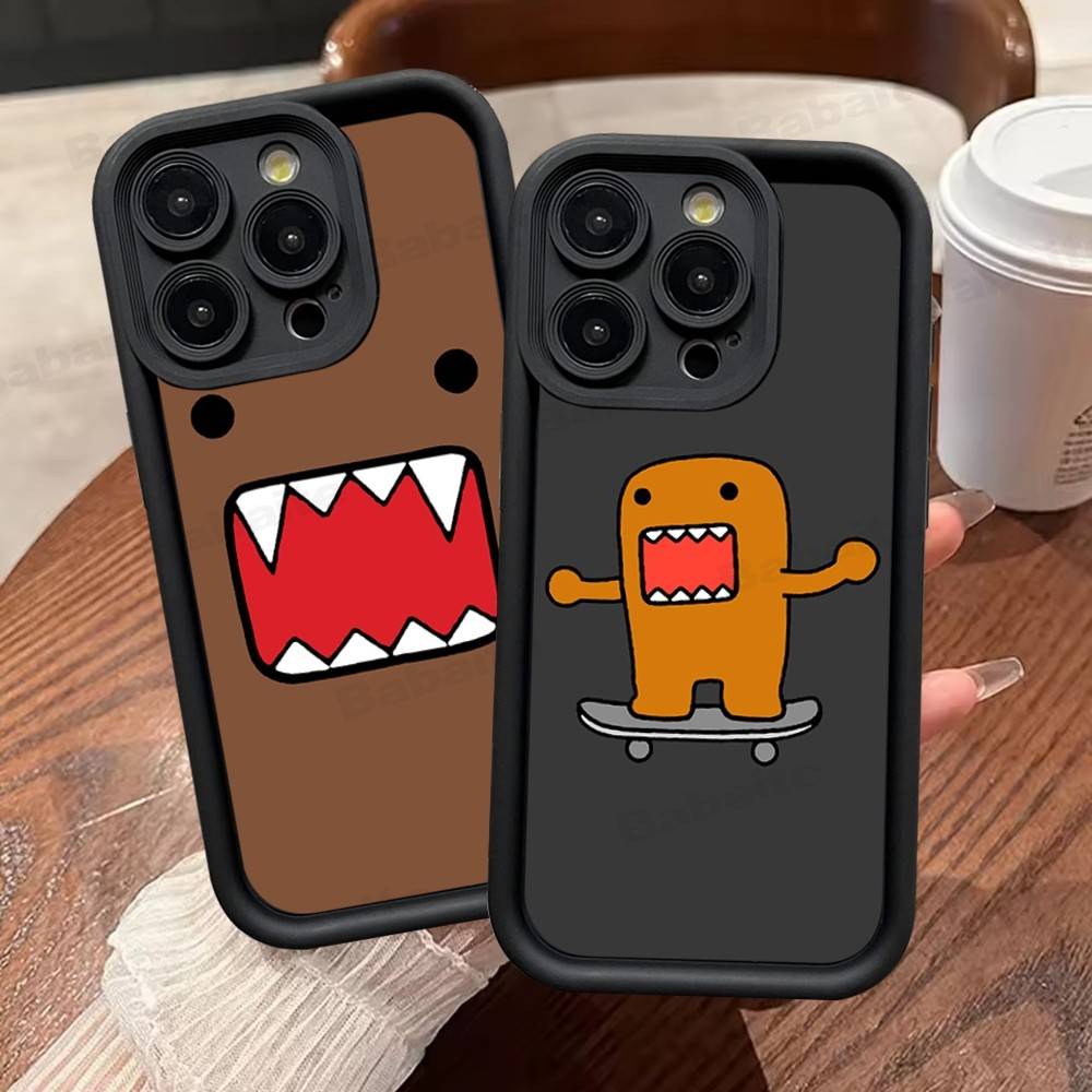 Cute Domo Kun Phone Case For IPhone 11 12 13 16 15 17 14 Pro Max Soft Funda Silicone Cover