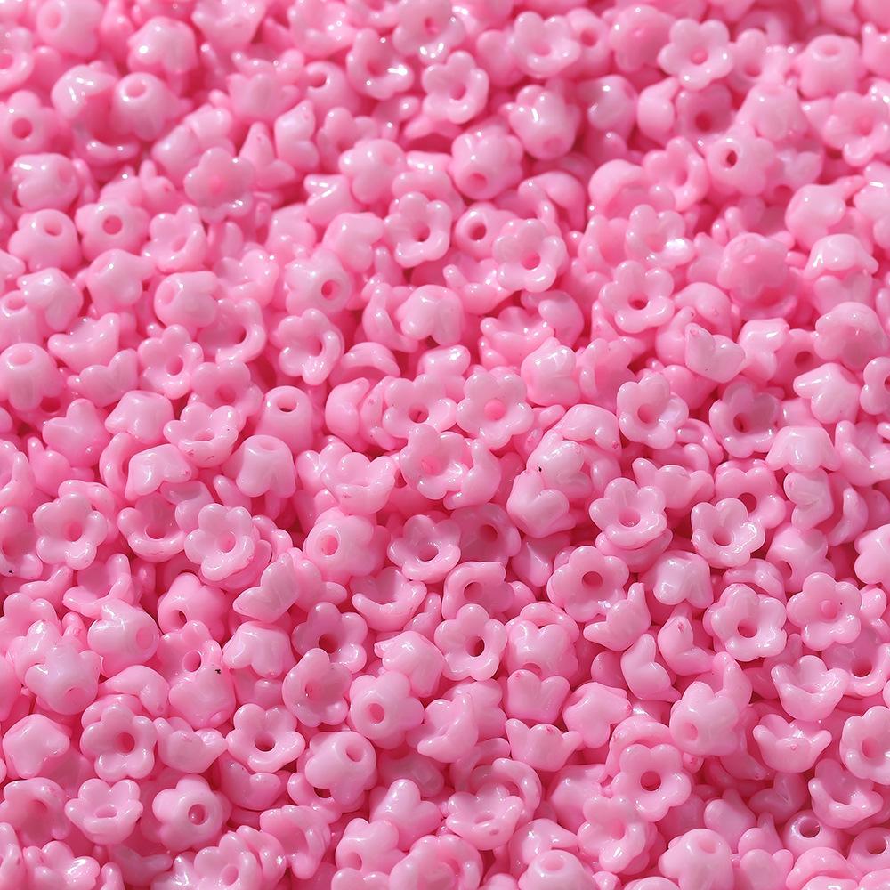 100Pcs 9mm Small Flower Beads Handmade DIY Bracelet Necklace Beaded Jewelry Accessories
