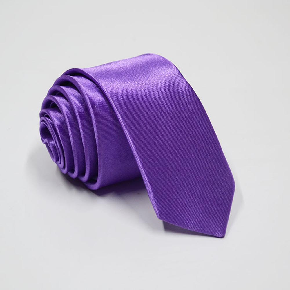 Monochrome Tie Solid Color Narrow Tie 5Cm Men'S Satin Hand Tie