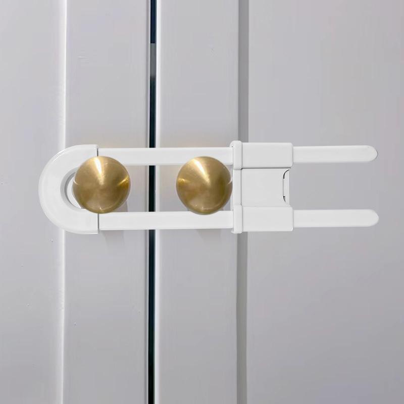 

1 шт., детские регулируемые многофункциональные замки для шкафов для детей, U-образные замки для защиты дома из АБС-пластика