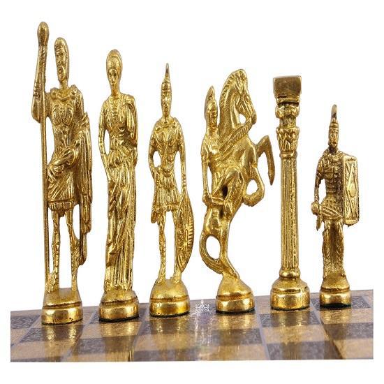 Chess Set with  Copper Realistic Figure