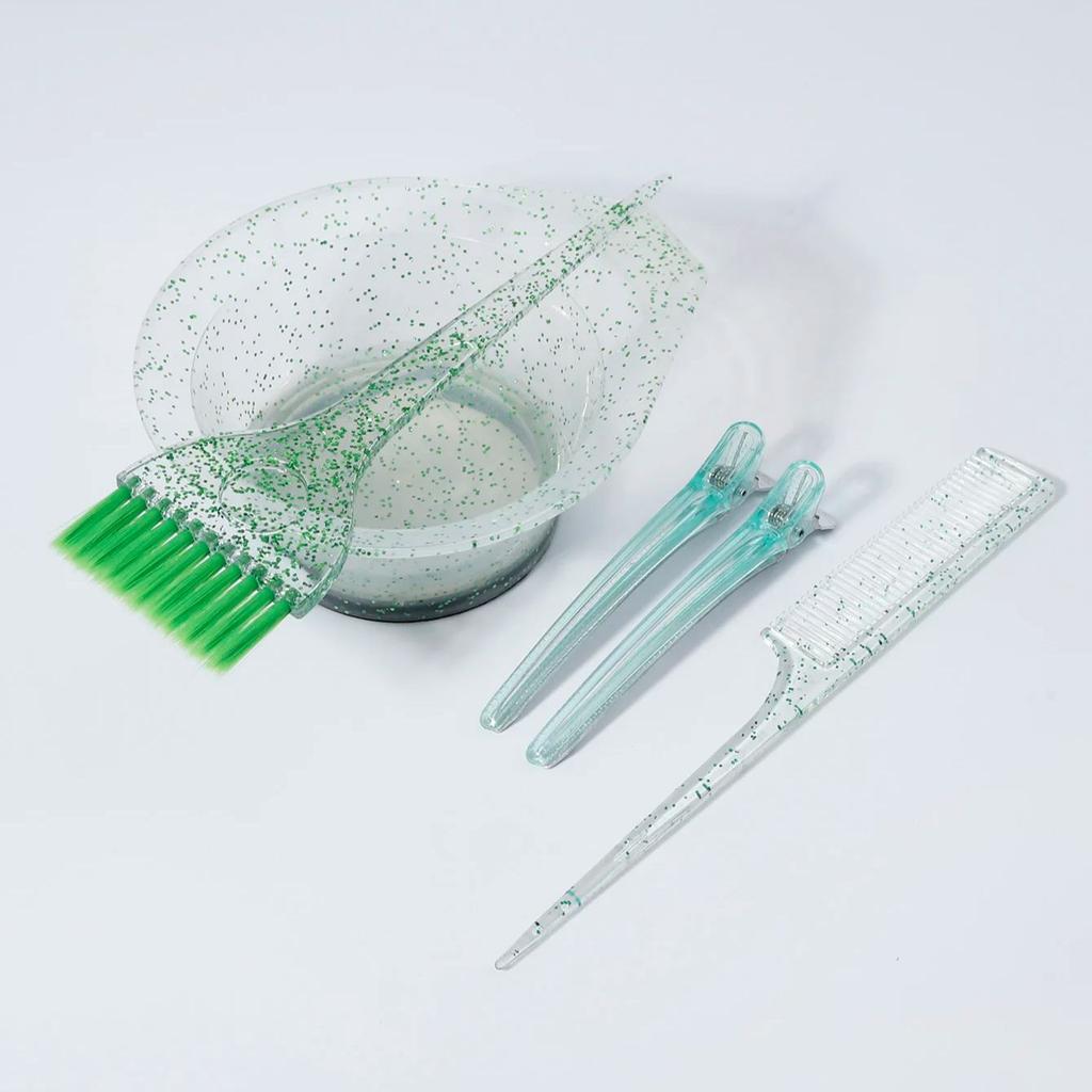 5pcs Professional Hair Dye Sets, Hair Dye Bowls, Hair Dye Brushes, Hair Clips, Pointed Tail combs,Special for Real Hair Wigs