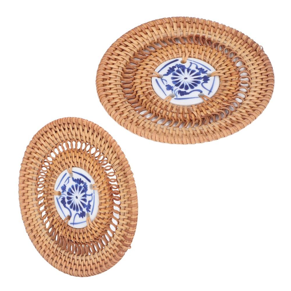 Autumn Vine Tea Set Pad Handcraft Anti Scald Mat Heat Dissipation Coaster Tea Table