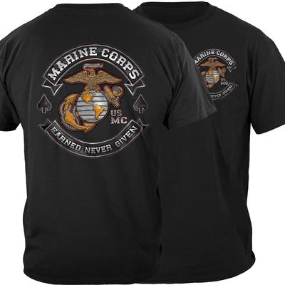 US Marine Corps Eagle Globe Anchor Badge Motto T Shirt. High Quality Cotton, Large Sizes, Breathable Top, Loose Casual T-shirt