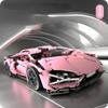 1299 PCS Tech 1:14 Pink Racing Sports Car Building Blocks Assemble Brick Car Toys for Girls Birthday Presents Christmas Presents