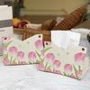 Tulip Leather Tissue Box With Multi Use Design For Car And Home Decor
