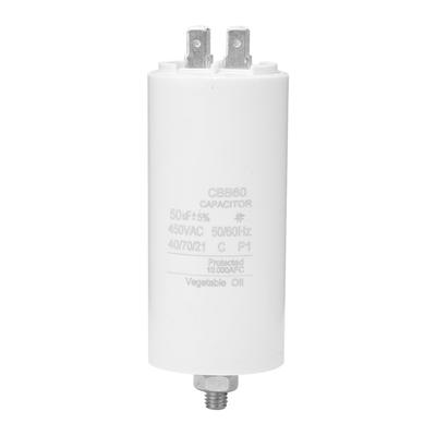 CBB60 450V 50uf Motor Running Capacitor with Screw Nut for Washing Machine
