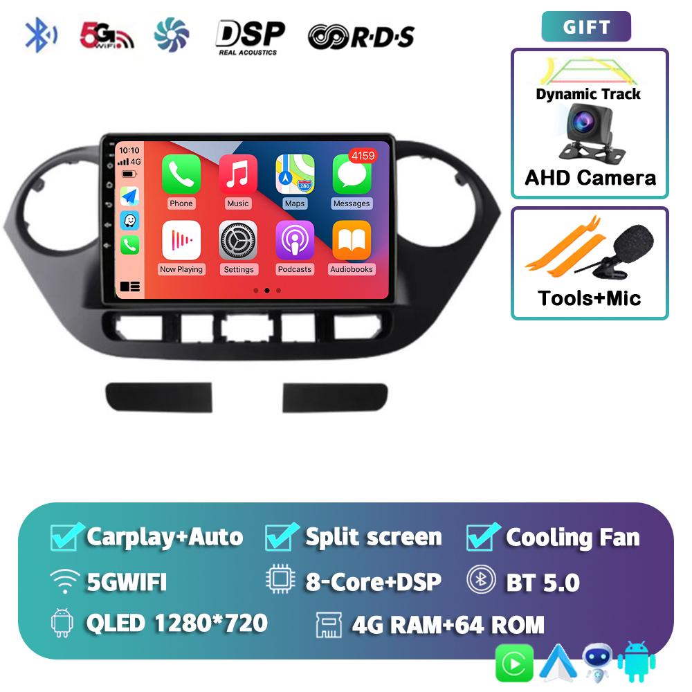 Android 14 Carplay Auto WIFI+4G Car Radio For Hyundai Grand I10 2013-2016 Navigation GPS Multimidia Video Player Stereo 2DIN DSP