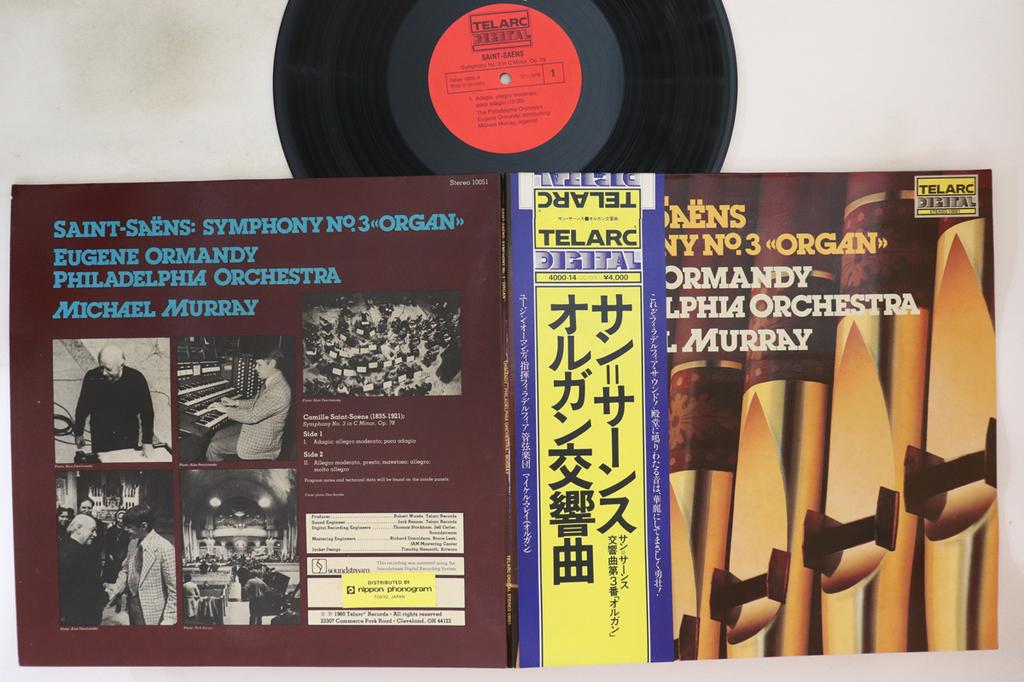 LP Record EUGENE ORMANDY PHILADELPHIA ORCHES  Camille SaintSaens Symphony No. 3 400014 TELARC 1980 Japan Obi Classical Used