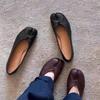 Soleist Split Toe Women Ballet Flats Shoes Soft Leather Comfortable Walking Shoes Retro Slip-on Loafers Ladies Casual Luxury Shoes