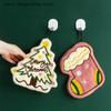 Cartoon Gingerbread Man Snowman Coral Fleece Towel Christmas Hand Towel Christmas Home Kitchen Bathroom Decoration Xmas Gifts