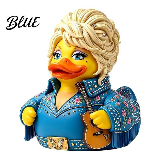 Detailed Miniature Guitar Statue Parton Memorial Duck Dolly Duck Figurine Country Music Statue Guitar-Themed Legend Commemorative Item Decorative